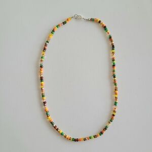 Yellow Multicolor Beaded Necklace